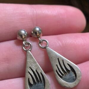 Sterling Bear Paw Earrings